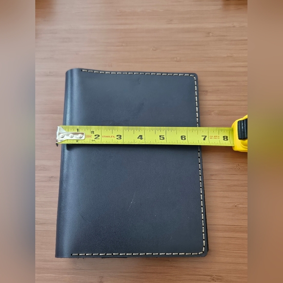 Galen Leather | A5 Notebook Cover Folio - Navy - Picture 6 of 9